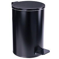 Ведро для мусора с педалью, усиленное, Титан, 10 л, черное, оцинкованная сталь в Махачкале