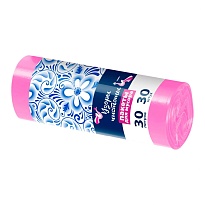 Мешки для мусора 30 л, розовые, в рулоне 30 шт., ПНД, 8 мкм, 560х480 мм, Узоры Чистоты, МУ3605 (ММЭ-30роз) в Махачкале Мешки для мусора 30 л, розовые, в рулоне 30 шт., ПНД, 8 мкм, 560х480 мм, Узоры Чистоты, МУ3605 (ММЭ-30роз) в Махачкале