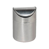 Урна для мусора 1,2 л настольная, с качающейся крышкой, нержавеющая сталь, матовая в Махачкале