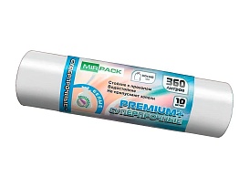 Мешки для мусора 360 л, белые, в рулоне 10 шт., ПВД 65 мкм, 1400х1000 мм, PREMIUM+, 3601015302 в Махачкале