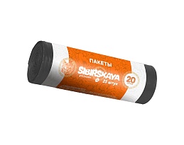 Мешки для мусора 20 л, черные, в рулоне 25 шт., ПНД, 6 мкм, 420х450 мм, SIBIRSKAYA, 101-001 S в Махачкале