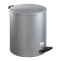 Ведро для мусора с педалью, усиленное, Титан, 15 л, серое, оцинкованная сталь в Махачкале