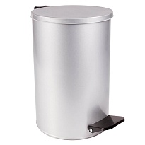 Ведро для мусора с педалью, усиленное, Титан, 10 л, серое, оцинкованная сталь в Махачкале