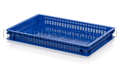 Ящик для полуфабрикатов перфорированный синий