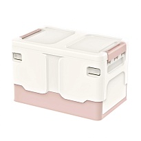 Ящик пластиковый складной белый, дно розовое, 370х240х240 мм в Махачкале