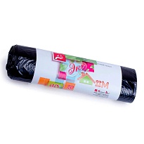Мешки для мусора 60 л, черные, в рулоне 20 шт., ПНД, 7 мкм, 700х600 мм, Концепция Быта ЭкоДом, 601349 в Махачкале