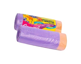 Мешки для мусора 35 л, ароматизированные, Лаванда, сиреневые, в рулоне 10 шт., ПНД, 12 мкм, 560х530 мм, GRIFON Aroma, 101-080 La в Махачкале