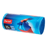Мешки для мусора 35 л, с ушками, синие, в рулоне 30 шт., ПНД, 10,5 мкм, 640х500 мм, PACLAN Multitop, 600819 в Махачкале