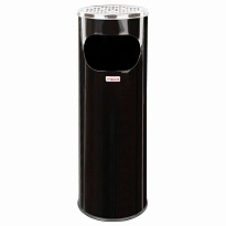 Урна с пепельницей 18 литров, нержавеющая сталь, черная, LAIMA PROFESSIONAL в Махачкале