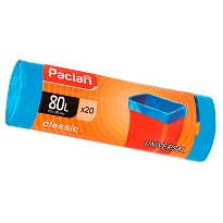Мешки для мусора 80 л, синие, в рулоне 20 шт., ПНД, 12 мкм, 900х700 мм, PACLAN Classic, 606335 в Махачкале Мешки для мусора 80 л, синие, в рулоне 20 шт., ПНД, 12 мкм, 900х700 мм, PACLAN Classic, 606335 в Махачкале