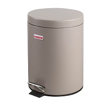 Ведро-контейнер для мусора (урна) с педалью LAIMA Classic, 5 л, серое, матовое, металл, со съемным внутренним ведром в Махачкале